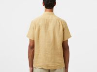 Мужская льняная рубашка Lacoste с коротким рукавом