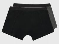 Базовые трусы-транки, 2 шт., Черный
