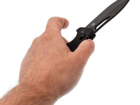 Складной нож Obertech ns-01 Drop point, сталь VG-10, рукоять G10, черный