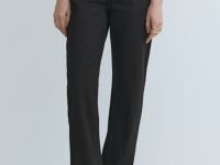 Прямые джинсы с высокой посадкой, Коричневый