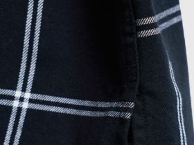 Рубашка в клетку с накладным карманом, Черный