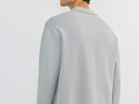 Вязаный джемпер-поло с длинным рукавом, Серый