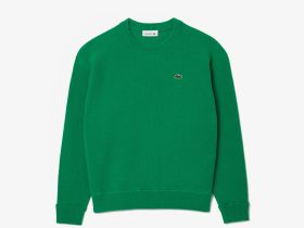 Женский шерстяной свитер Lacoste с круглым вырезом