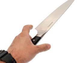 Набор кухонных ножей Okroshka Tartar в подставке, 5 ножей + ножницы, сталь 5cr15mov, рукоять сталь/пластик