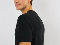 Вязаная футболка из пряжи, Черный