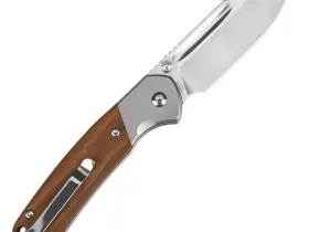 Складной нож CJRB Pyrite Bowie, сталь AR-RPM9 Polished Blade, рукоять Rosewood