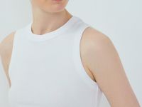 Базовая майка в рубчик, Белый