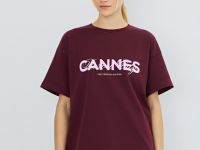 Футболка оверсайз с принтом, Фиолетовый