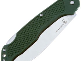 Складной кухонный нож Ontario Camp Plus Santoku, сталь AUS-8, рукоять зелёный GFN