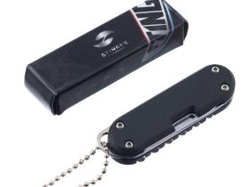 Нож перочинный Stinger 73 мм, 8 функций, рукоять фиброволокно/нейлон, черный