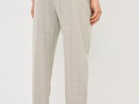 Брюки в клетку, Бежевый