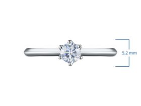 Помолвочное кольцо из серебра э0612кц05091100_white