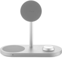 Беспроводное зарядное устройство uBear Stage Pro Magnetic 3в1, 30 Вт серебристый