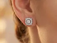 Пусеты из белого золота э4712пс11210954