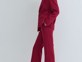 Расклёшенные брюки, Красный