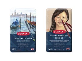 Набор карандашей пастельных Derwent "Skintones" 12 цв в метал кор