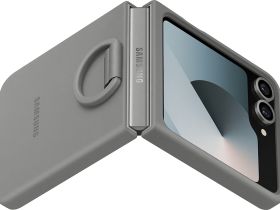 Клип-кейс Samsung Silicone Case Z Flip7 FE/Z Flip6 Cерый