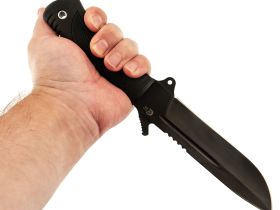 Нож выживания Тайфун, сталь У8, тактический нож, рукоять эластрон