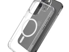 Чехол-накладка Hoco Magnetic Series TPU для iPhone 15 Pro Max силиконовый (прозрачный)