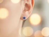 Пусеты из серебра с сапфирами э0658пс08190590_white