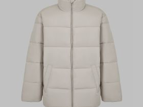 Утепленная куртка с воротником-стойкой