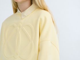 Свитшот с объёмным принтом для девочек, Желтый