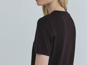 Джемпер с коротким рукавом, Коричневый