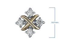 Подвеска из белого золота с бриллиантами э4801пд07191300