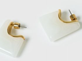 Серьги женские, Белый