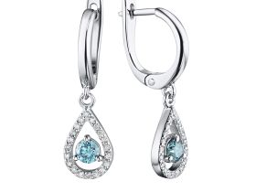 Серьги из белого золота с бриллиантами э4701сг06162800