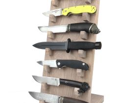 Подставка для коллекции из 7-ми ножей Woodinhome HKS0207OW, беленый дуб