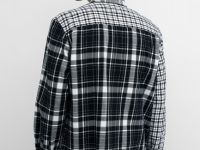 Рубашка в клетку из хлопка, Черный