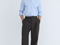 Рубашка из хлопка, Голубой