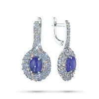 Серьги из белого золота с и танзанитами э4760сг02260365_white