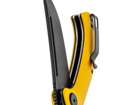 Нож Узбекский малый складной, сталь N690, рукоять G10 желтый