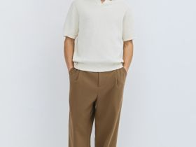 Поло из текстурной ткани, Белый