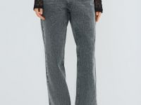 Прямые джинсы с акцентными карманами, Серый