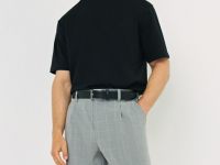 Брюки в клетку, Серый