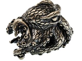 Бусина для темляка Осьминог, мельхиор