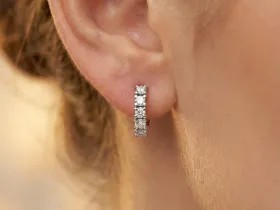 Серьги из белого золота с бриллиантами э4701сг10161600