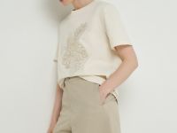 Шорты из хлопка, Бежевый