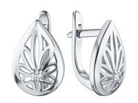 Серьги из серебра с бриллиантами э0601сг06210508