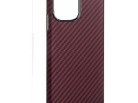 Чехол-накладка Kzdoo Keivlar Case для iPhone 14 Plus карбоновый (черно-красный в полоску)