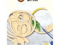 Набор для творчества 3D панно из дерева ТРИ СОВЫ "Попугай", с акриловыми красками и кистями