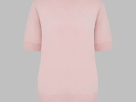 Легкий джемпер прямого кроя с коротким рукавом