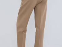 Зауженные брюки с ремнём, Бежевый