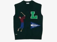 Шерстяной жилет Lacoste унисекс на пуговицах