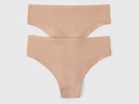 Трусы-хипстеры, 2 шт., Бежевый