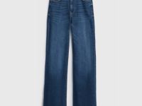 Джинсы клёш с высокой посадкой, Синий