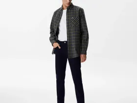 Мужская хлопковая рубашка Lacoste стандартного кроя